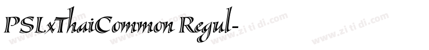 PSLxThaiCommon Regul字体转换